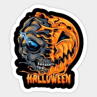 Halloween pumpkin skull Sticker